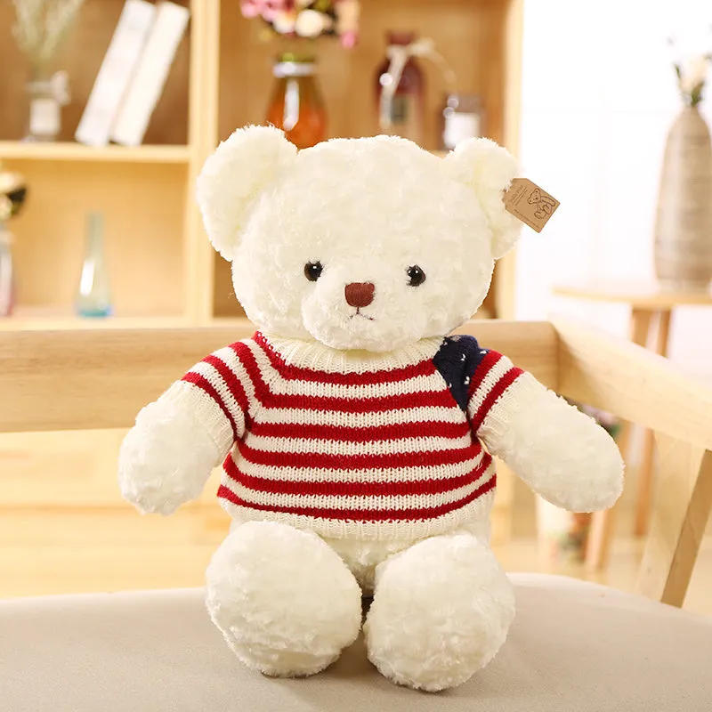 Teddy bear stuffed toy plush PP cotton filling beige brown 50 cm height front view