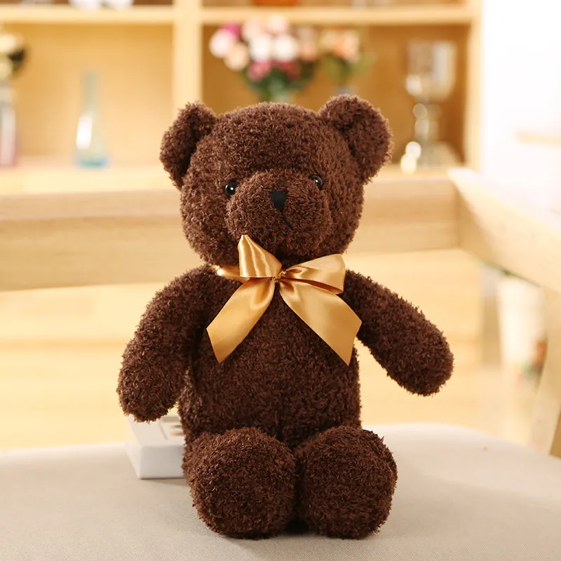 Teddy bear stuffed toy plush PP cotton filling beige brown 50 cm height front view