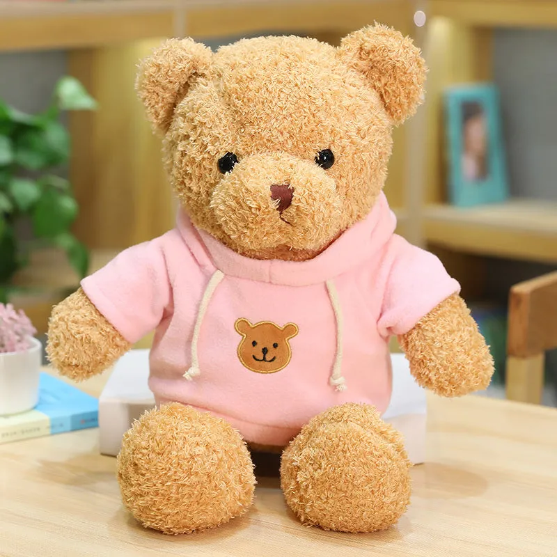 Teddy bear stuffed toy plush PP cotton filling beige brown 50 cm height front view