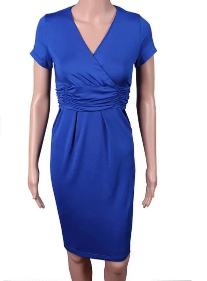 Pregnant women's stretch maternity dress in acrylic knit, available in red, Tibetan blue, black, blue, sizes S-XL