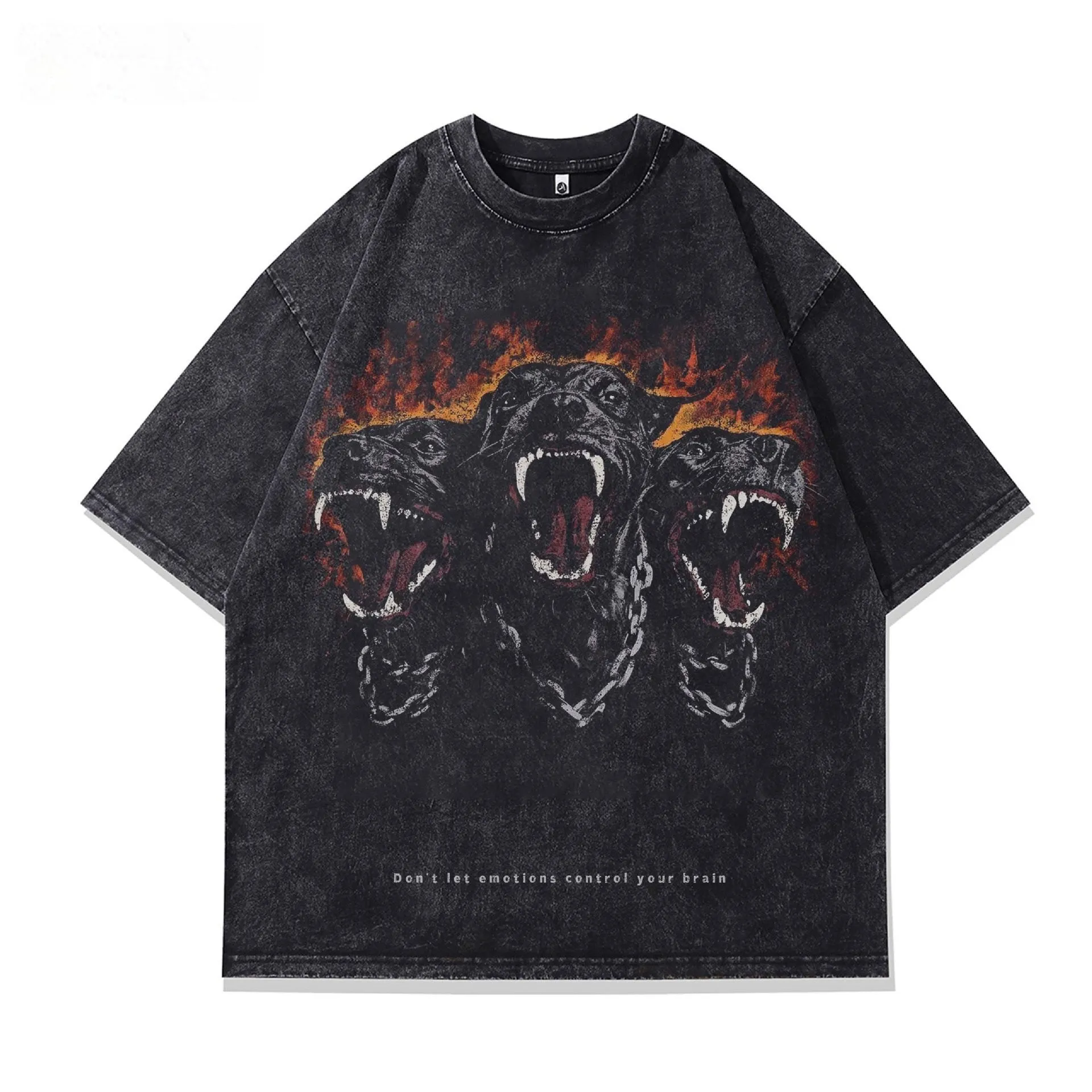 Men's character print short sleeve T-shirt in loose fit pure cotton fabric