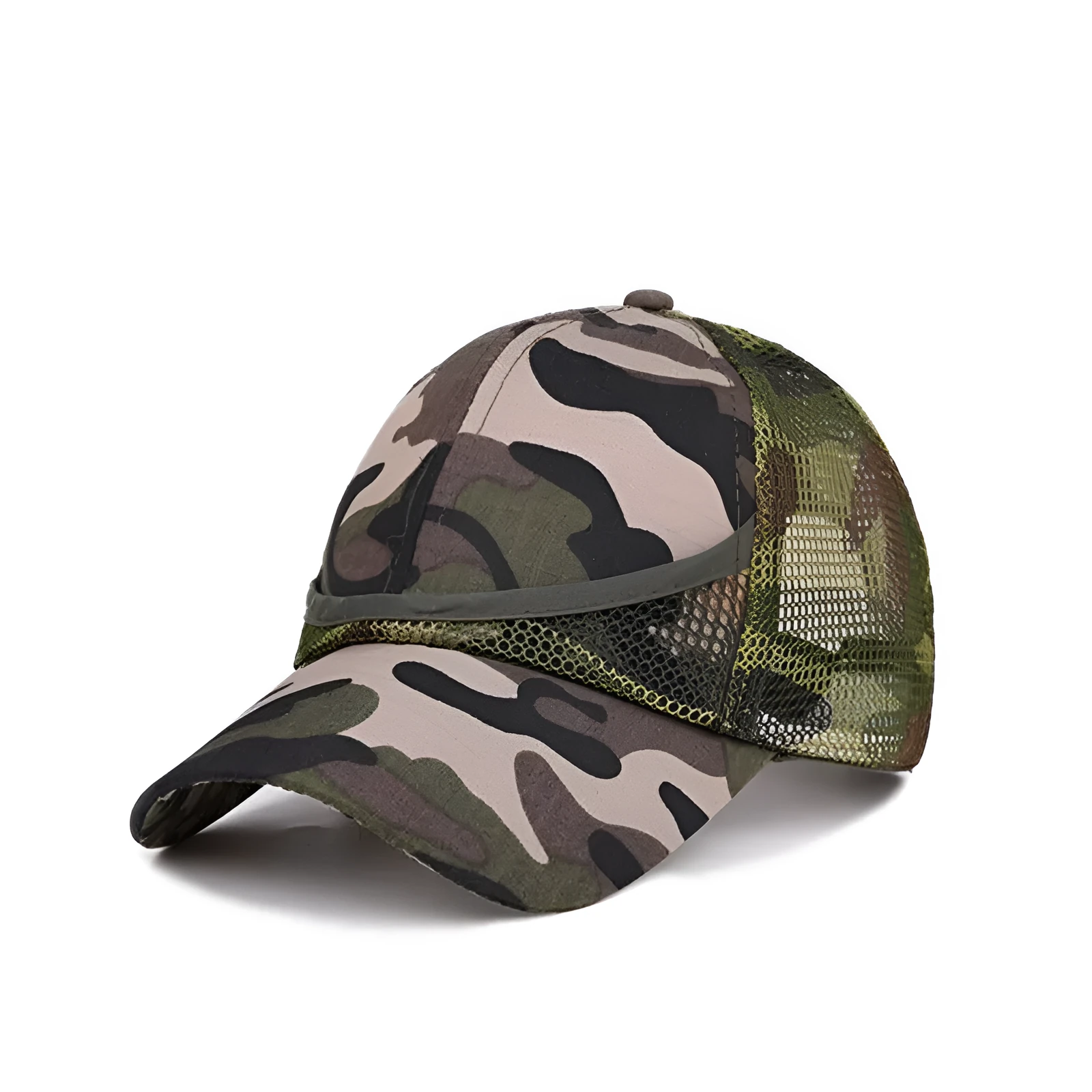 Boys baseball cap sun hat in alphabet camouflage with brim for sun protection