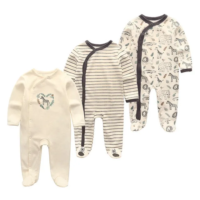 Baby girl long sleeve winter clothing set with floral pattern in artificial coloured cotton, available in 5 colours and sizes 3M to 12M