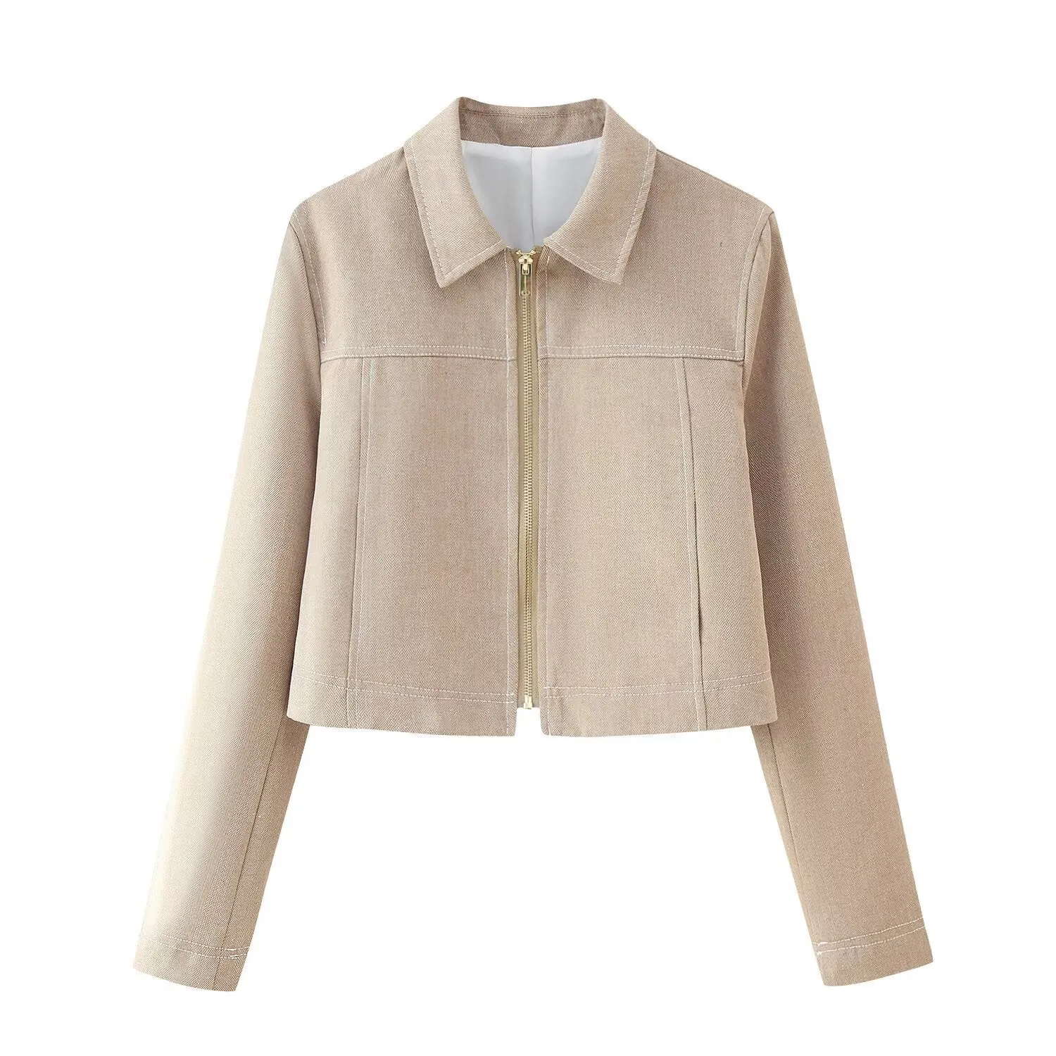 Women's herringbone pattern suit set with 3D embroidery jacket and trousers