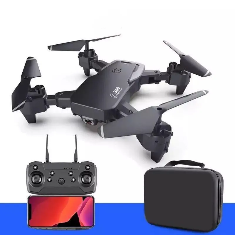 Four axis aerial photography drone with 4K dual camera and wind blades, 26x27x6cm