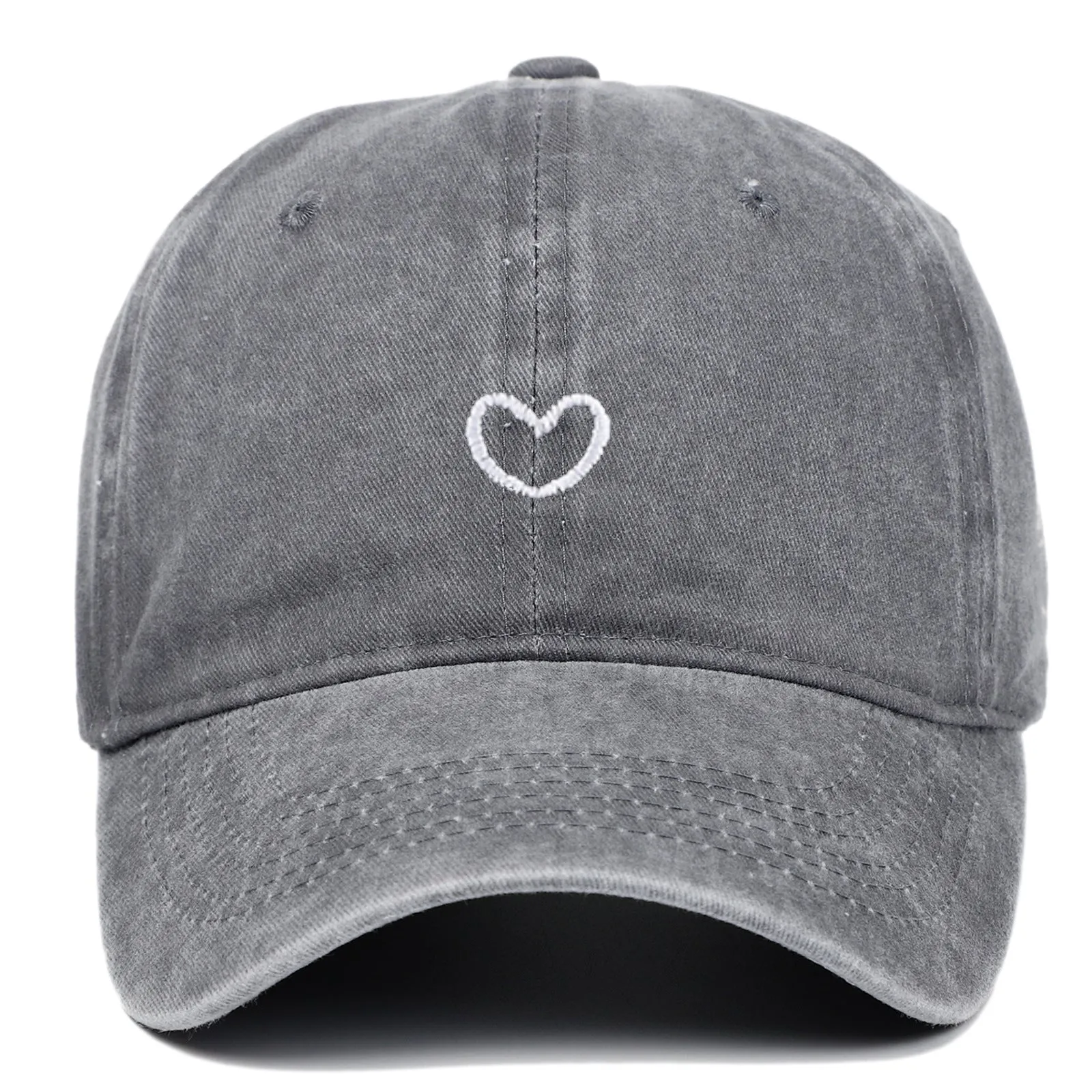 Soft cotton embroidered baseball cap with adjustable strap on a neutral background.
