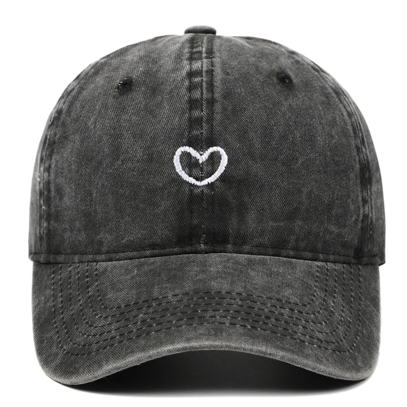 Soft cotton embroidered baseball cap with adjustable strap on a neutral background.