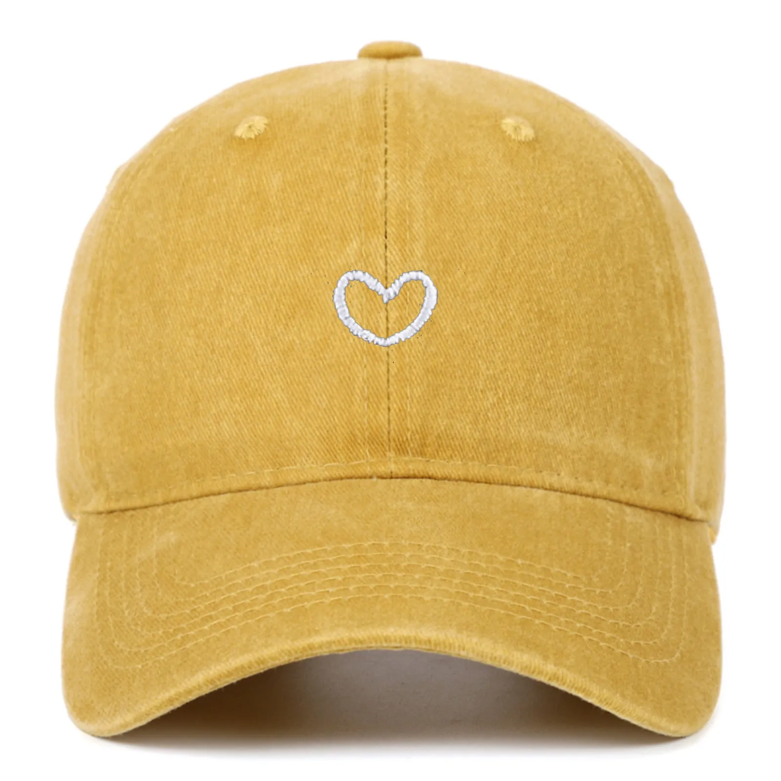Soft cotton embroidered baseball cap with adjustable strap on a neutral background.