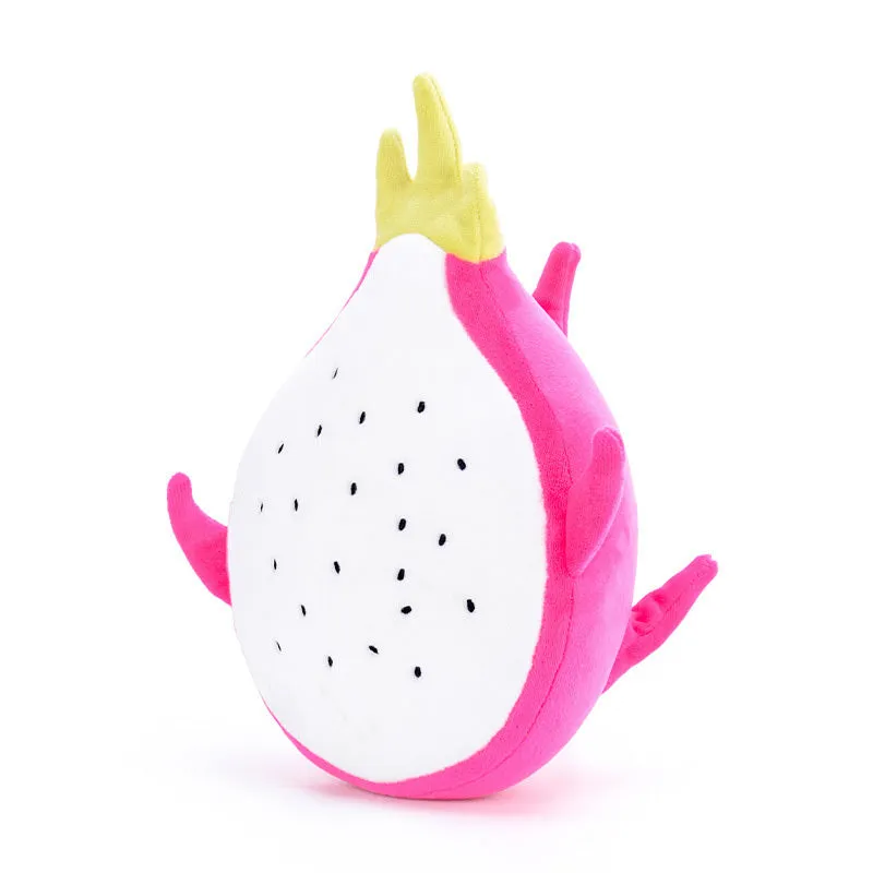 Plush fruit pillow toy peach cute cushion with sweet expression soft cotton short plush kawaii