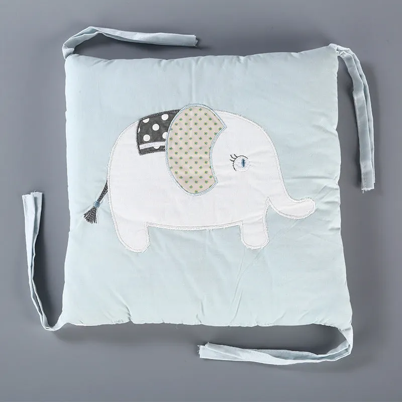 Baby cotton elephant bed 30x30cm in Morandi colour with animal pattern, six sets for crib use