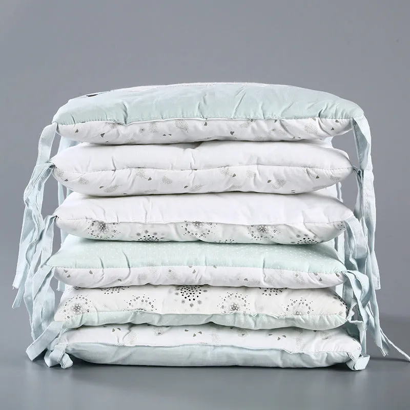 Baby cotton elephant bed 30x30cm in Morandi colour with animal pattern, six sets for crib use