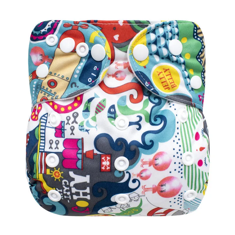 Baby washable leakproof cloth diaper pants in colour option, 34x36cm PUL fleece pocket nappy for 0-12 months
