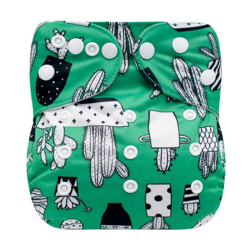 Baby washable leakproof cloth diaper pants in colour option, 34x36cm PUL fleece pocket nappy for 0-12 months