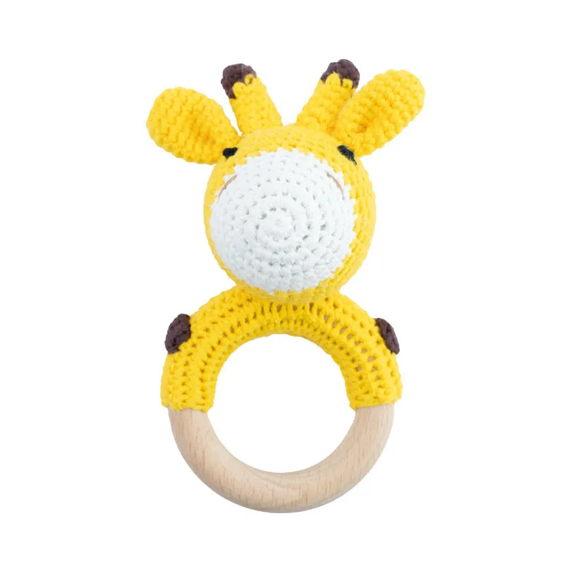 Wooden teether gift box for babies 3 months old with elephant, rabbit, and giraffe design options