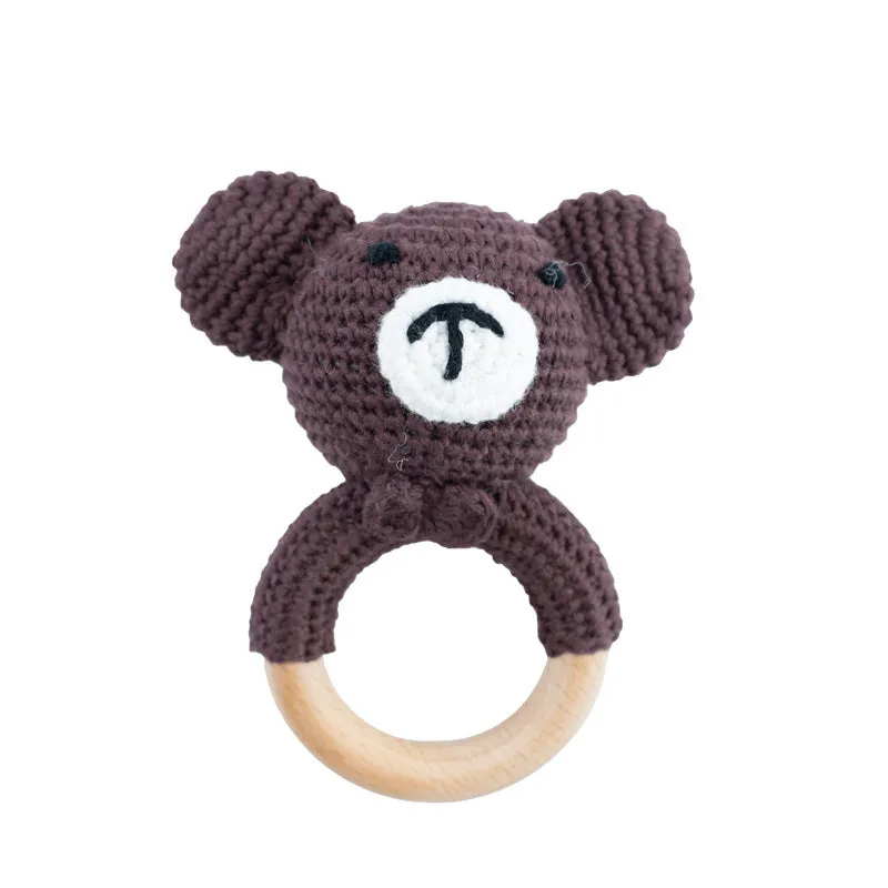 Wooden teether gift box for babies 3 months old with elephant, rabbit, and giraffe design options
