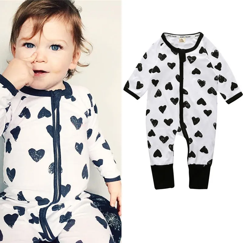 Spring baby onesie with long sleeves and zipper closure in blue pineapple colour for unisex newborn