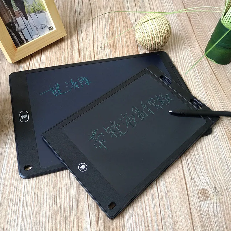 8.5-inch LCD handwriting board in black with pen, for children's early education writing and drawing
