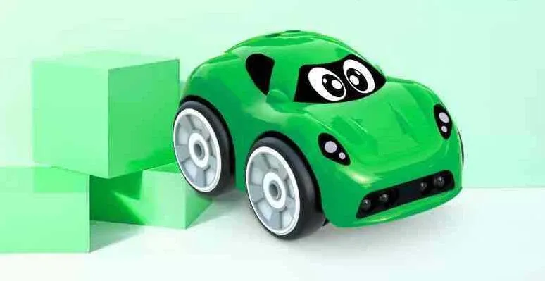Electric children's toy car with somatosensory remote control, plastic construction, red colour, obstacle avoidance feature
