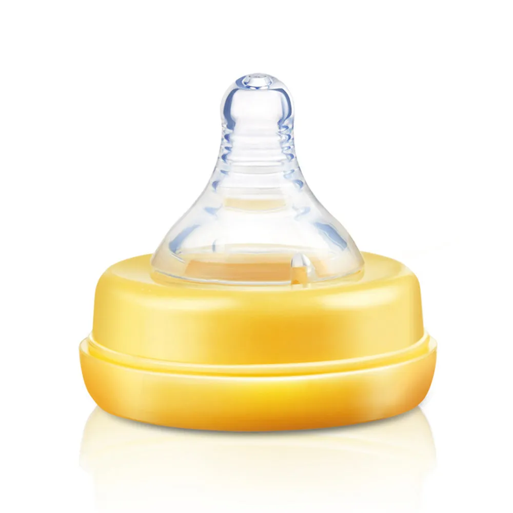 PP feeding bottle manual type 95x175mm in pink, transparent, and yellow colour options