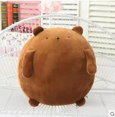 Super soft short plush bear stuffed toy in brown colour, 25cm size, filled with PP cotton