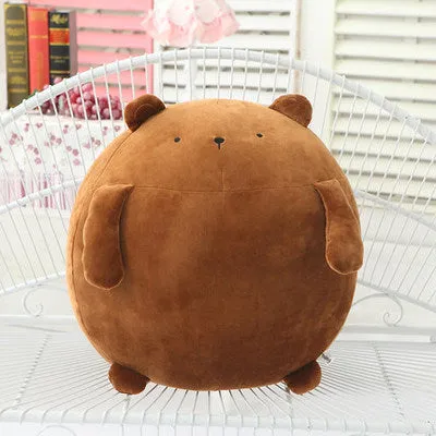 Super soft short plush bear stuffed toy in brown colour, 25cm size, filled with PP cotton