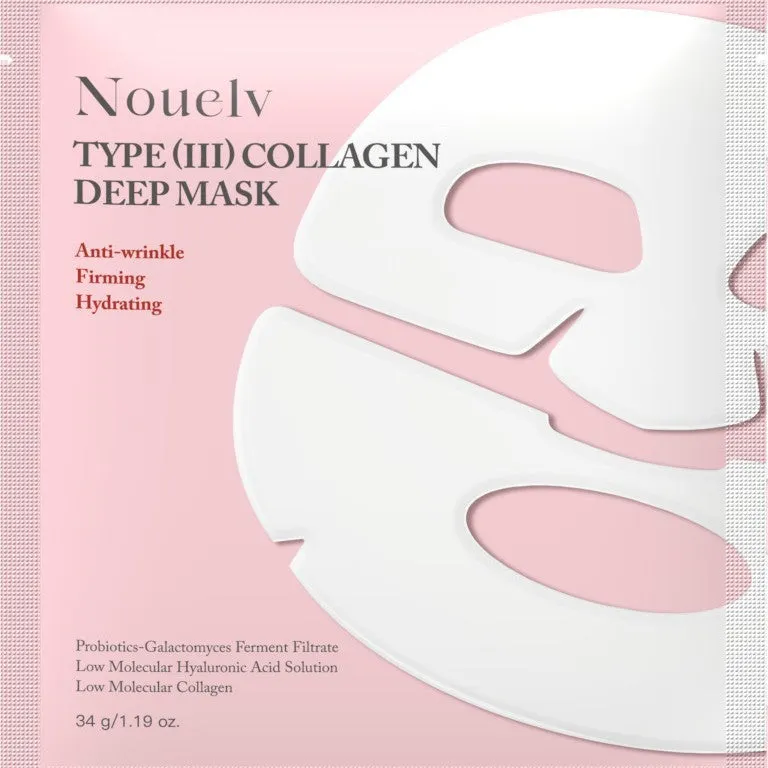 Box of four collagen layered patch masks for facial moisturising and rejuvenation.