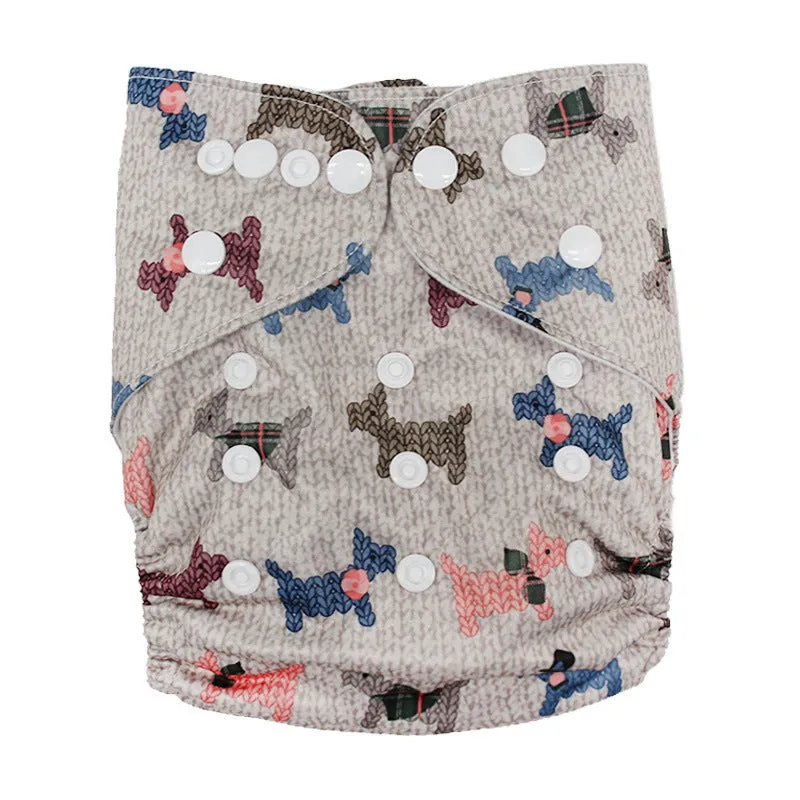 Washable cloth diaper baby polyester waterproof adjustable nappy free size 3-15kg colour N1