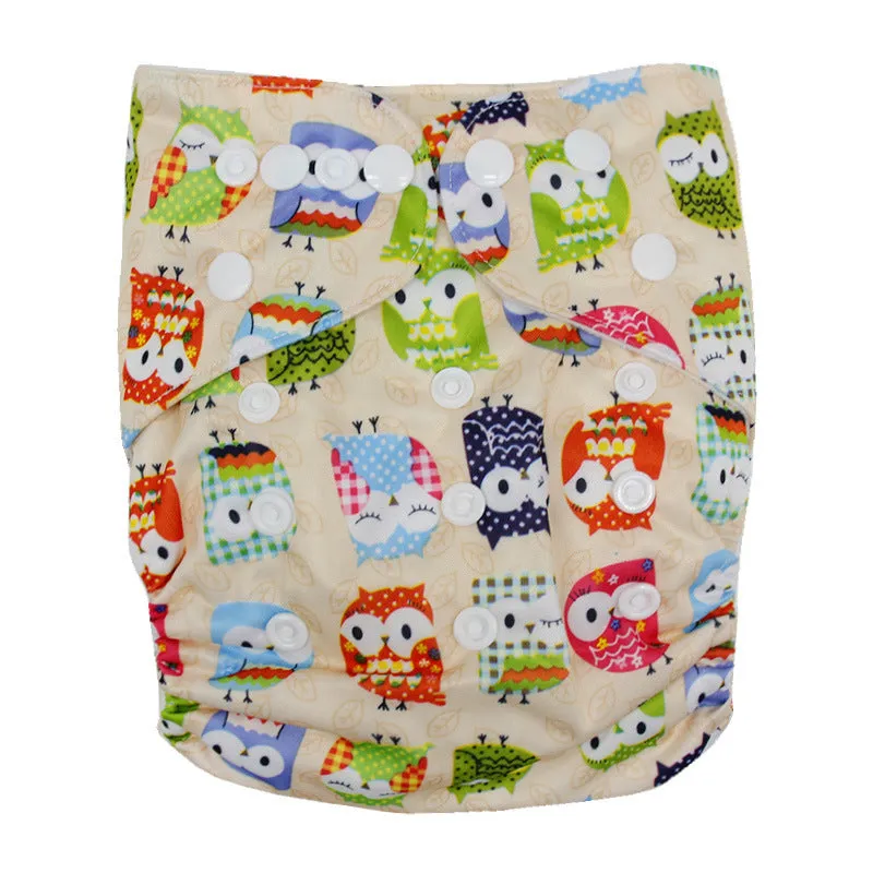 Washable cloth diaper baby polyester waterproof adjustable nappy free size 3-15kg colour N1