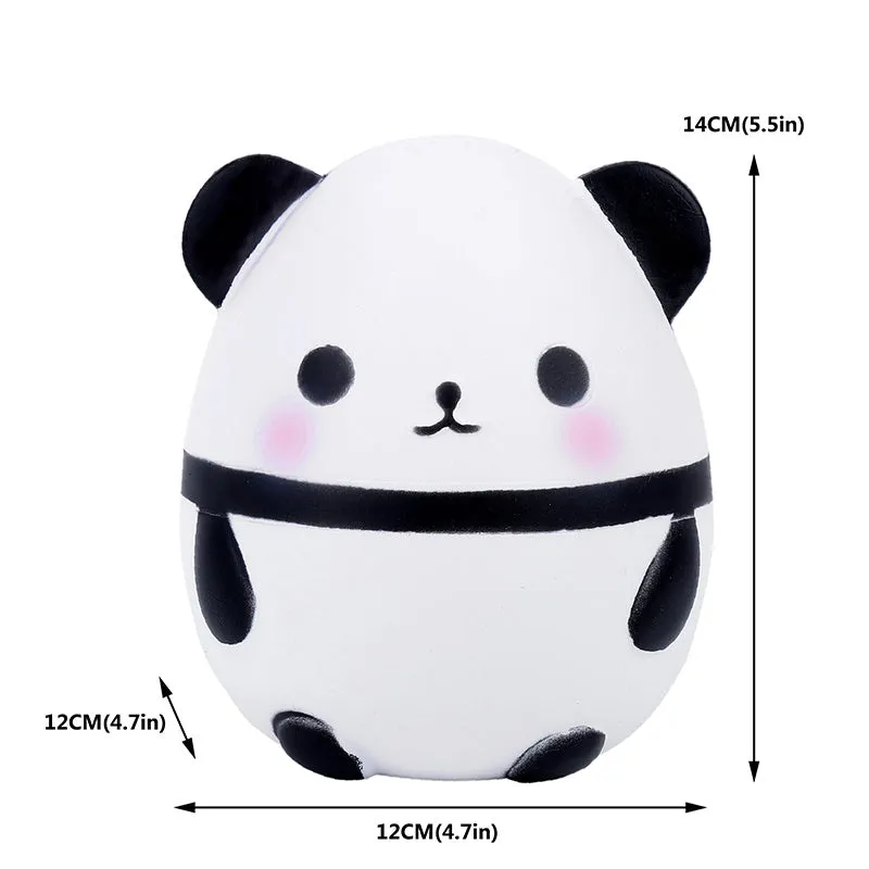 Panda-shaped PU polyurethane decompression toy with pinch music function, packed in OPP bag