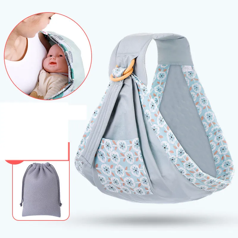Baby carrier oblique front hold in pure cotton and mesh fabric supports 60kg for newborns to 36 months