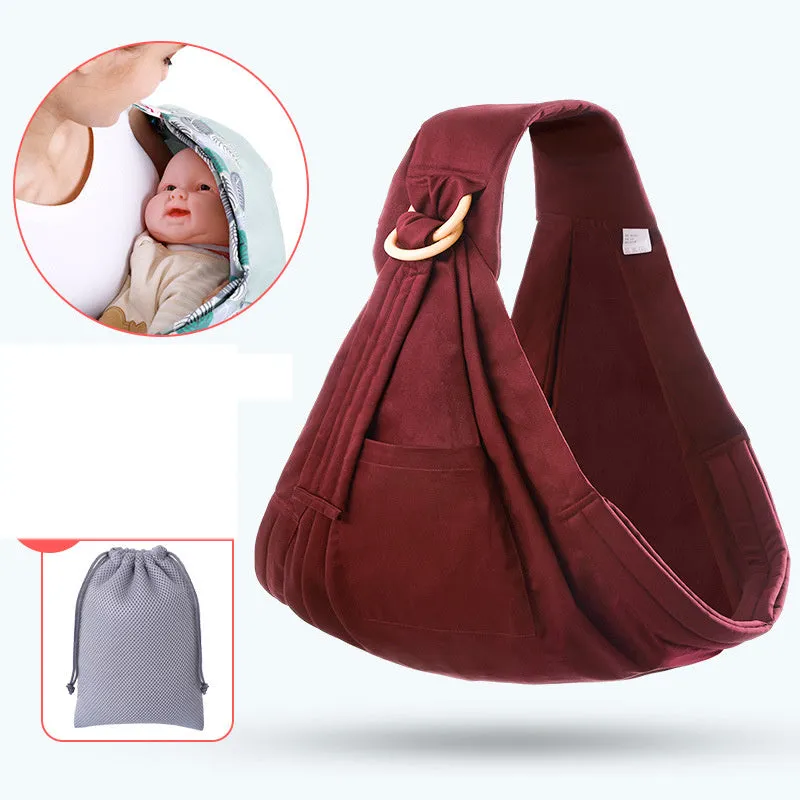 Baby carrier oblique front hold in pure cotton and mesh fabric supports 60kg for newborns to 36 months