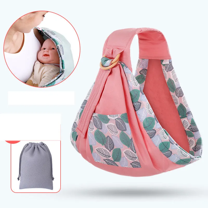 Baby carrier oblique front hold in pure cotton and mesh fabric supports 60kg for newborns to 36 months
