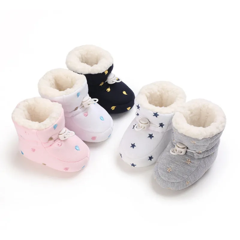 Baby autumn winter cotton cloth shoes non-slip warm thickened tall crown mid-calf socks style