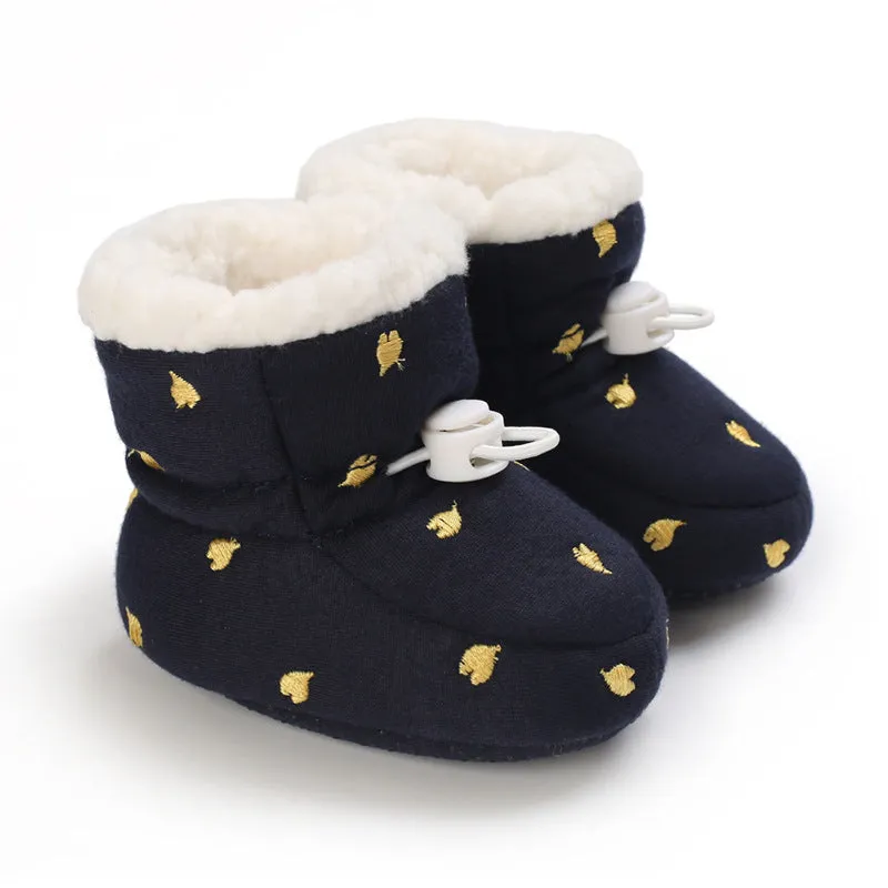 Baby autumn winter cotton cloth shoes non-slip warm thickened tall crown mid-calf socks style