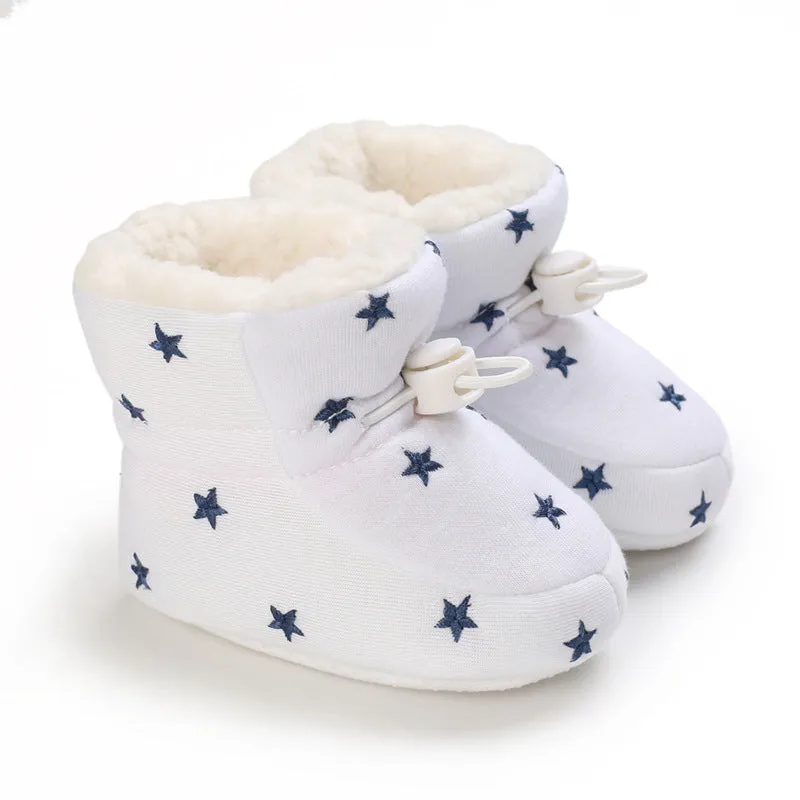 Baby autumn winter cotton cloth shoes non-slip warm thickened tall crown mid-calf socks style