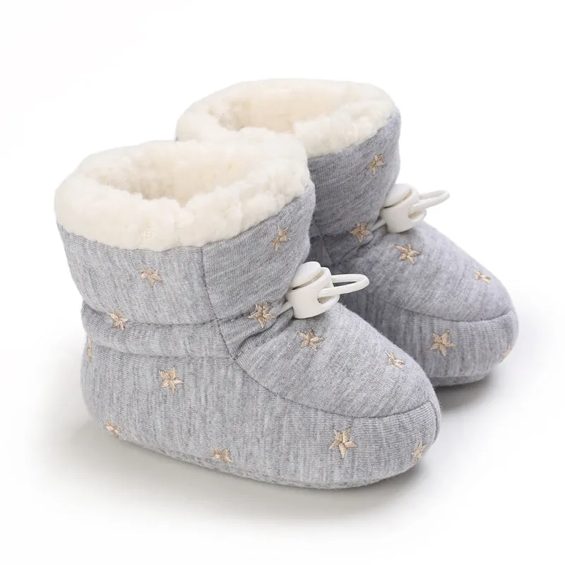 Baby autumn winter cotton cloth shoes non-slip warm thickened tall crown mid-calf socks style