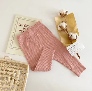Baby leggings autumn trousers 100% cotton natural coloured cotton elastic waist newborn 66cm gray