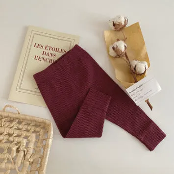 Baby leggings autumn trousers 100% cotton natural coloured cotton elastic waist newborn 66cm gray