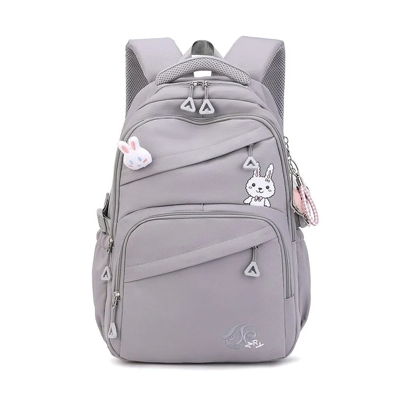 Fashion new Oxford cloth schoolbag for primary school girls, solid colour design, available in multiple colours