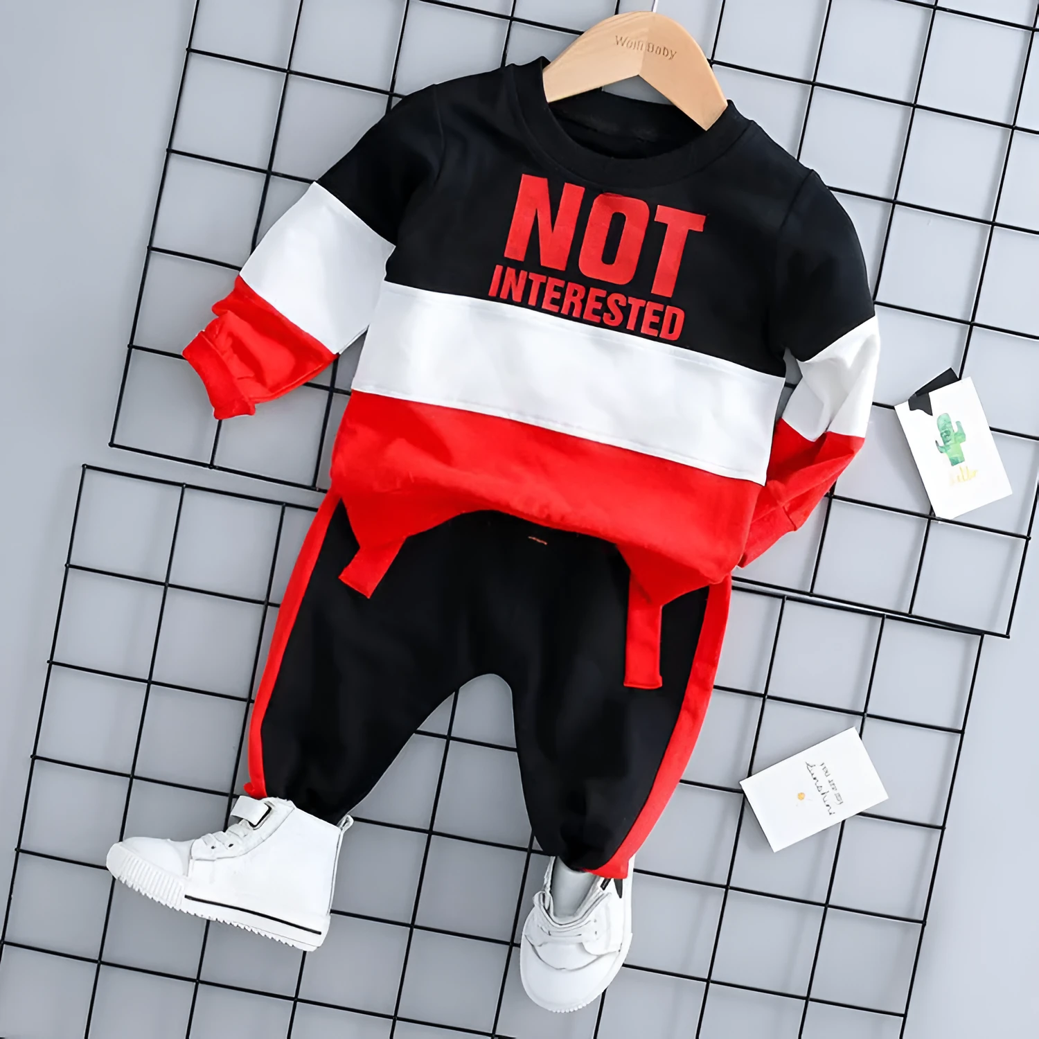 Boys two piece track suit long sleeve pants suit in blue on child spring autumn outfit