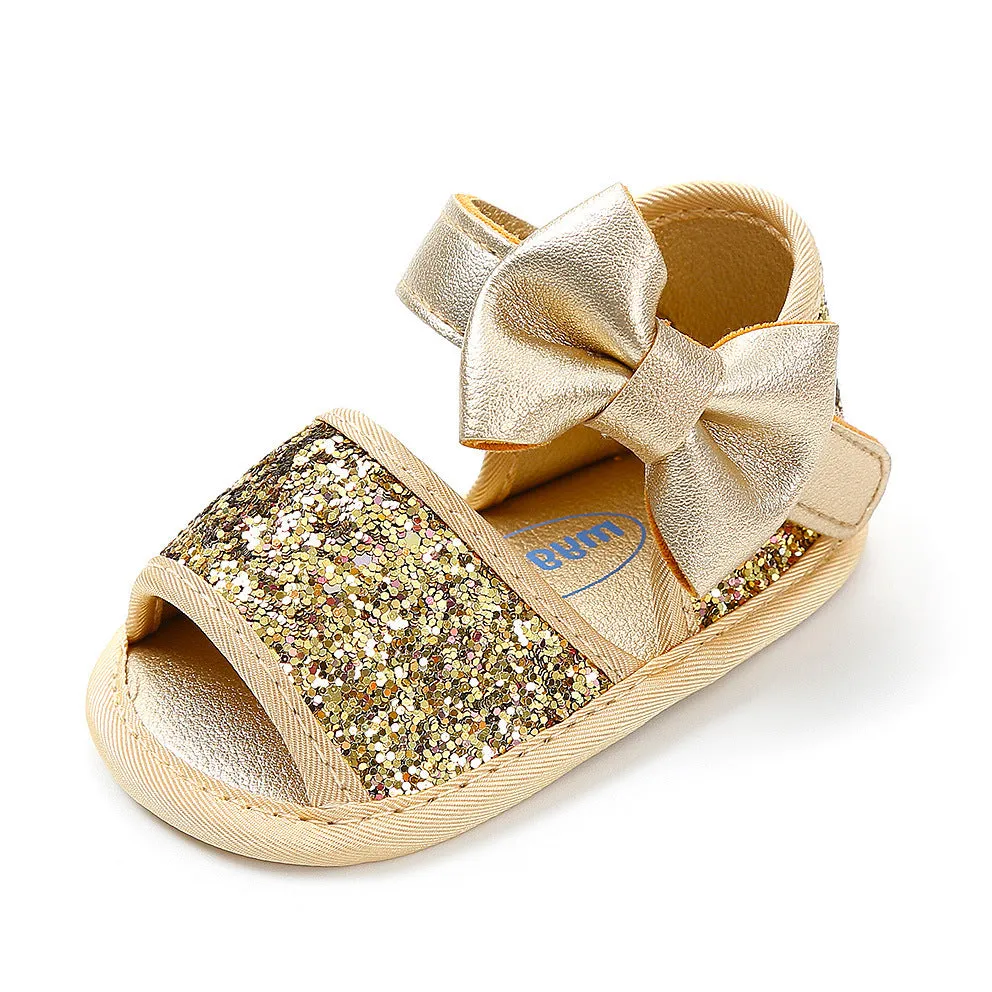 Baby princess sandals low-top shoes in gold and pink with three size options 11cm 12cm 13cm