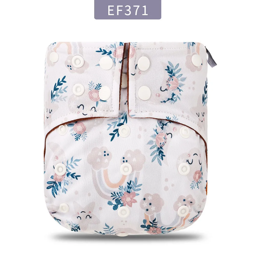 Waterproof breathable polyester baby cloth diaper with adjustable fit, 3-15kg, style option shown