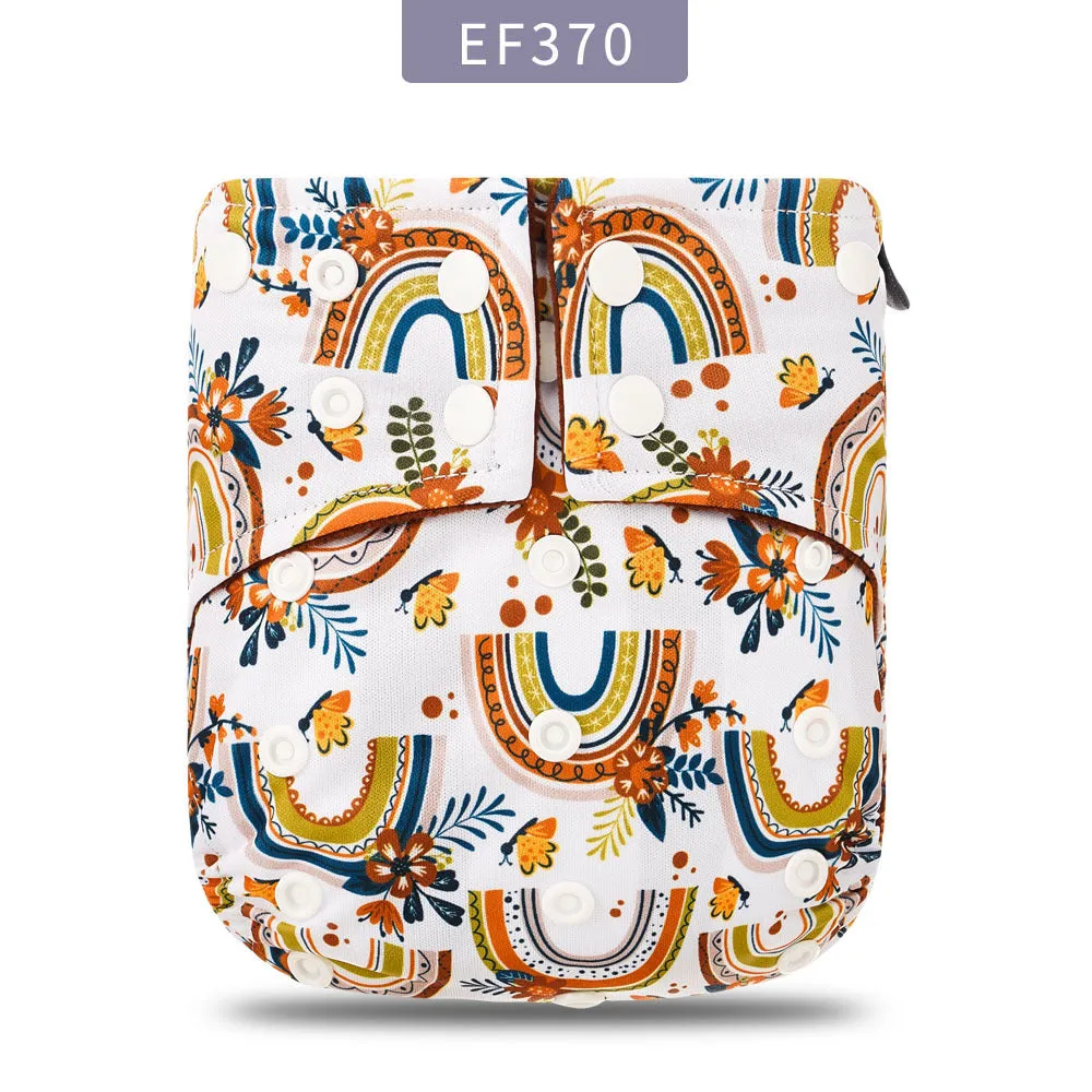 Waterproof breathable polyester baby cloth diaper with adjustable fit, 3-15kg, style option shown