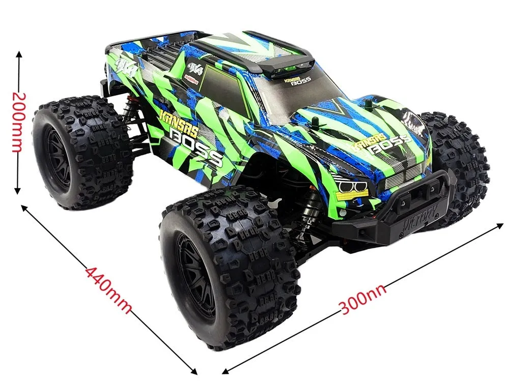 Off-road 4WD brushless RC racing car with aluminium chassis and steel gears for adults
