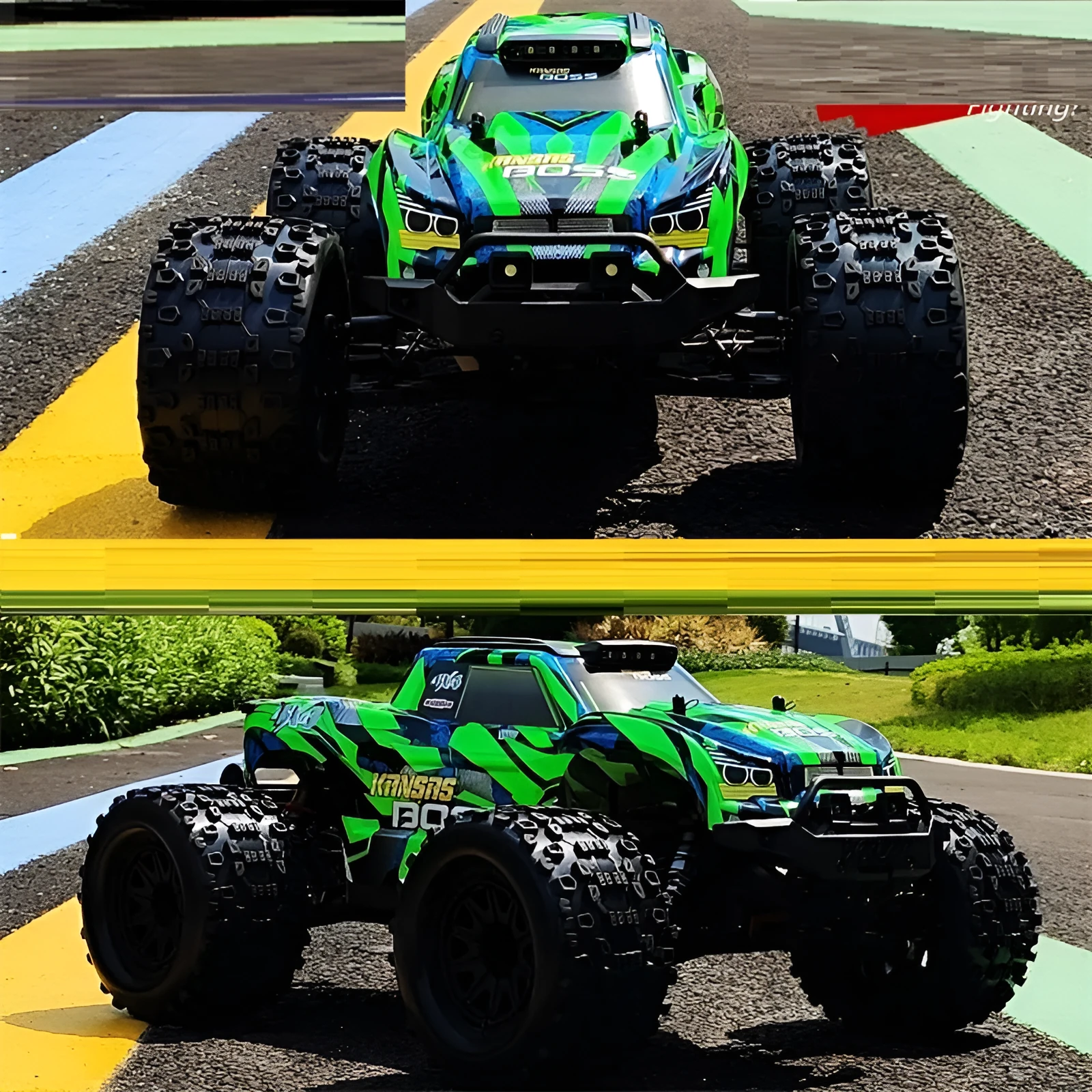 Off-road 4WD brushless RC racing car with aluminium chassis and steel gears for adults