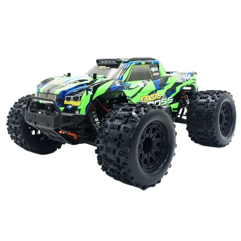Off-road 4WD brushless RC racing car with aluminium chassis and steel gears for adults
