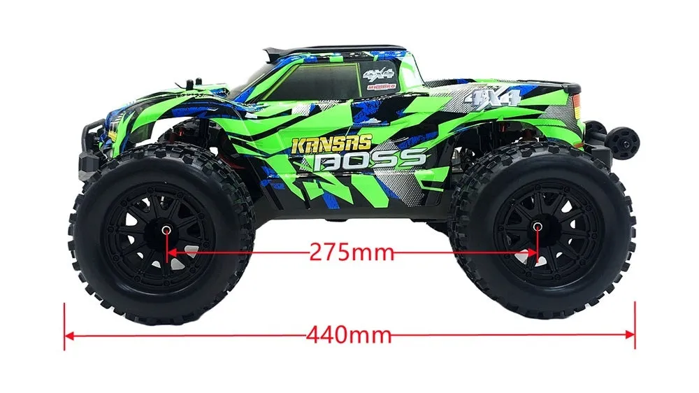 Off-road 4WD brushless RC racing car with aluminium chassis and steel gears for adults