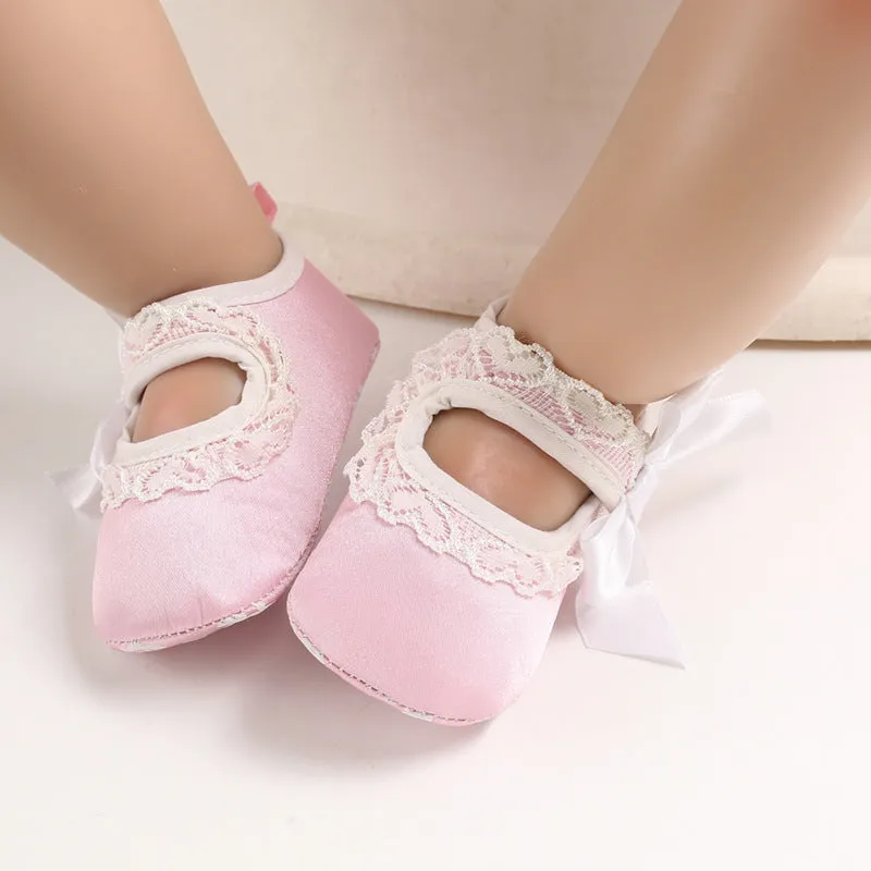 Princess baby toddler shoes with cotton upper, Velcro fastening, non-slip sole, available in pink, blue, black, red, rose red, and yellow