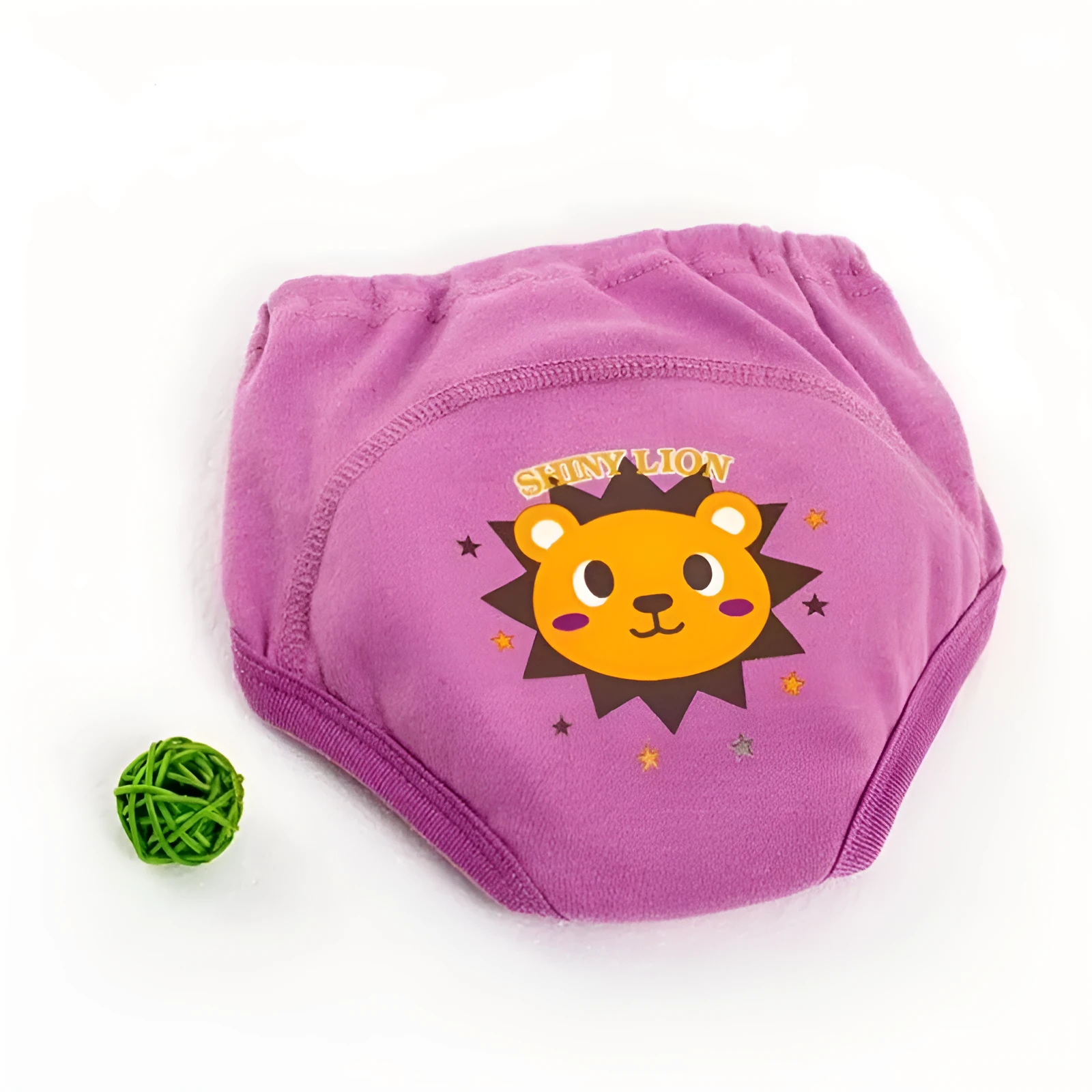 Reusable cotton training pants with four layers including waterproof PU barrier, animal print design