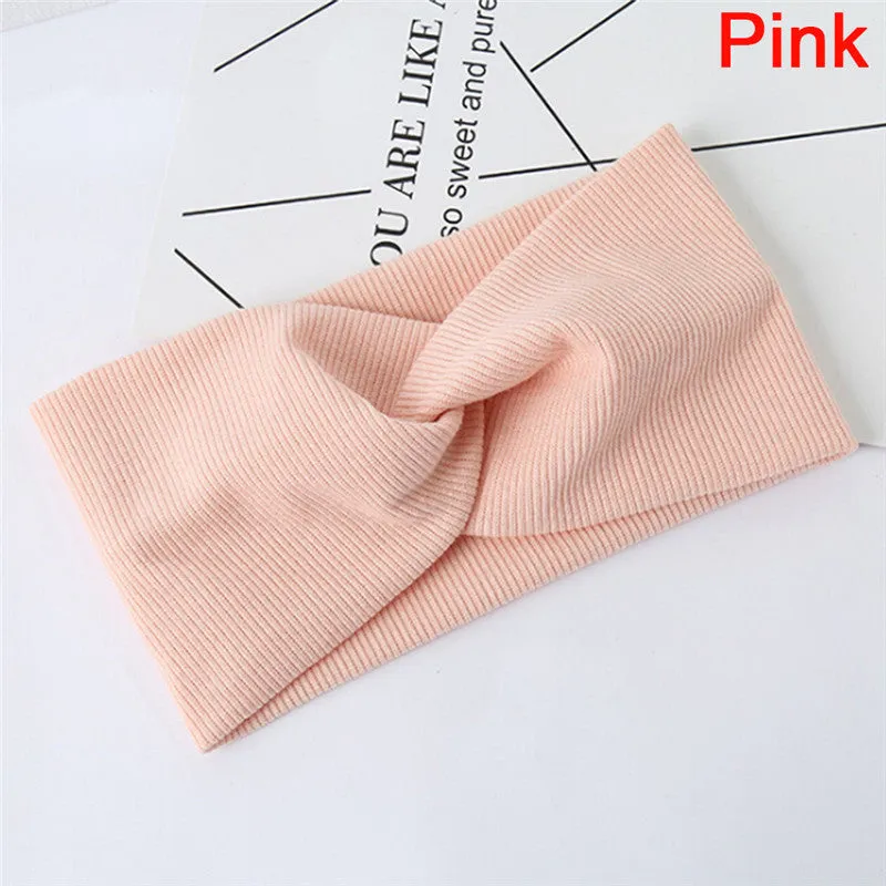 Girl fashion headband cloth flower hair accessory for children multiple colours